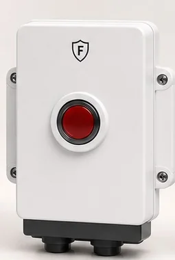 Activate with the wall-mounted panic button