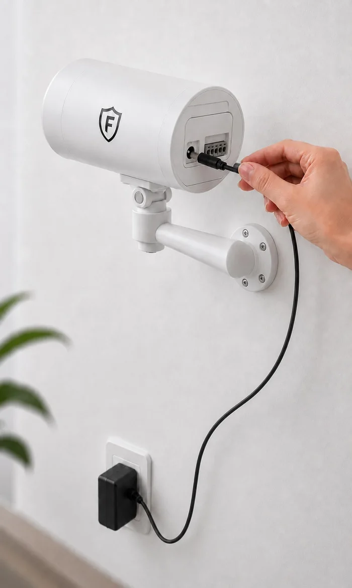 Step 3: connect the 12V power adapter